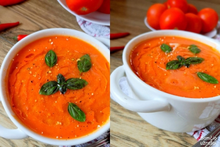 Pati pačiausia keptų pomidorų ir paprikų sriuba