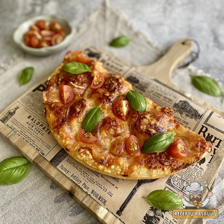 Focaccia Pizza receptas - plokščia itališka duona/pica (garnyras ar alternatyva picos padui)