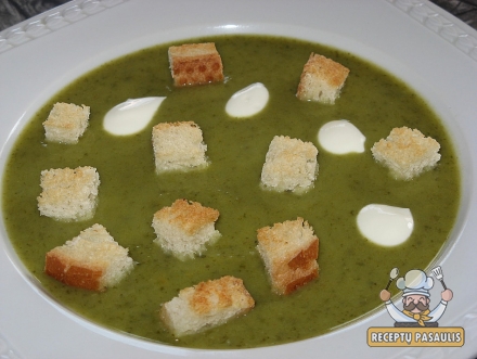 Trinta brokolių - špinatų sriuba