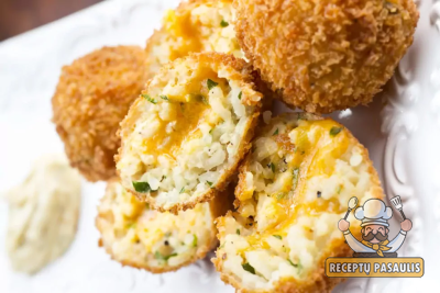 Arancini receptas - risotto ryžių rutuliukai su sūriu