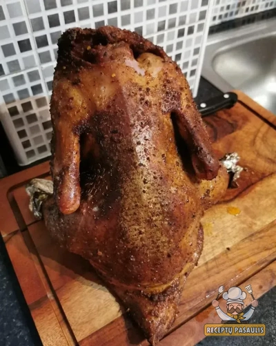 Kepta antis orkaitėje, marinuota sūryme