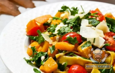 Orkaitėje keptas sviestinis moliūgas gabaliukais