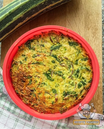 Cukinijų ir varškės apkepas