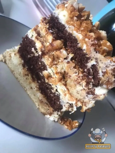 Griliažinis tortas su kremu - geriausias receptas