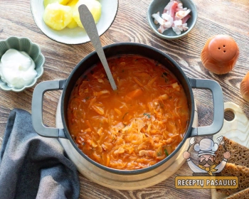 Raugintų kopūstų sriuba su šonine