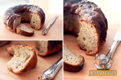 Kalėdinis citrininis keksas su varške ir aguonomis