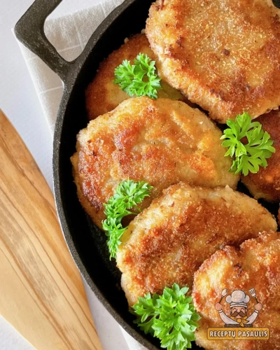 Naminiai kalakutienos kotletai kitaip - su majonezu ir krakmolu