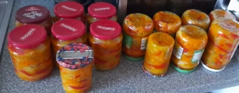 Kopūstų mišrainė žiemai su pomidorais, paprikomis, morkomis ir svogūnais