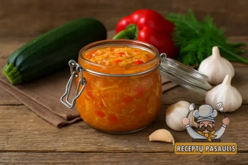 Tarkuotų cukinijų mišrainė - užtepėlė žiemai