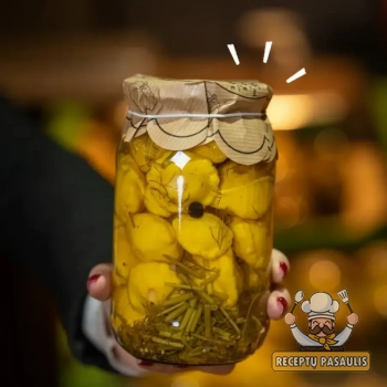 Marinuoti patisonai žiemai - geriausias receptas