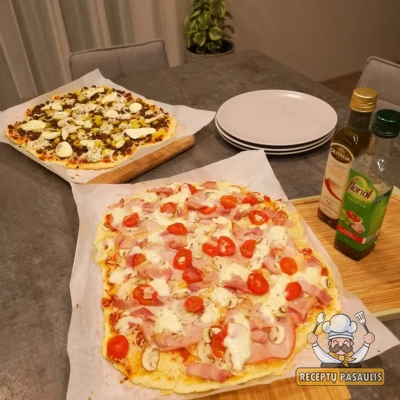 Beatos naminis picos padas be mielių