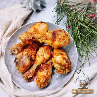 Traškios vištienos šlaunelės orkaitėje