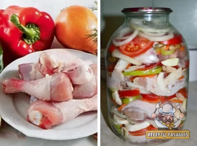 Pasakiškai sultinga ir labai švelni višta stiklainyje