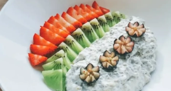 Bananinis čija pudingas su vaisiais