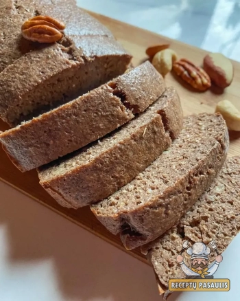 Bananinė duona su rudu cukrumi - geriausias receptas