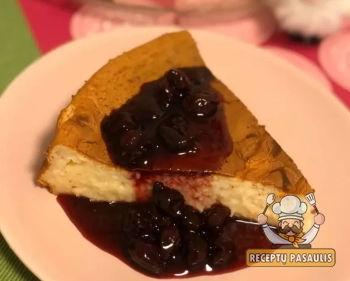 Varškės apkepas su "President" varške kepiniams ir manų kruopomis