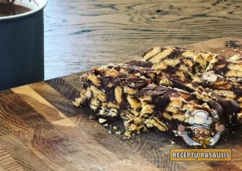 Sausaininis tinginys su riešutais ir kondensuotu pienu