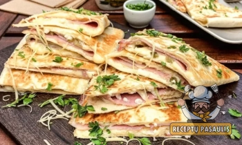 Kesadilijos su kumpiu, jalapenais ir čederio sūriu