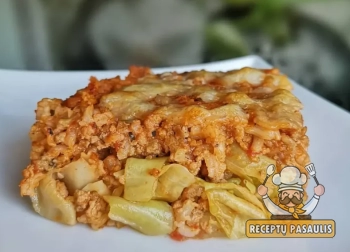 A la balandėlių kopūstų apkepas su faršu