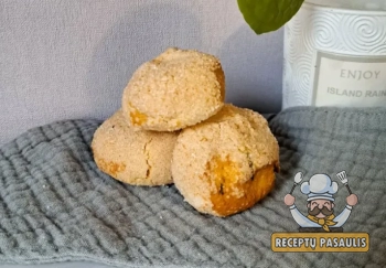 Migdoliniai sausainiai, karšto oro gruzdintuvėje