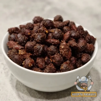 Karamelizuoti riešutai (migdolai ir lazdyno riešutai)