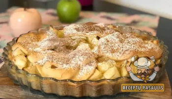 Labai paprastas obuolių pyragas su aliejumi, be sviesto