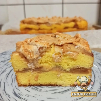 Drėgnas obuolių pyragas su kokosų miltais, be gliuteno