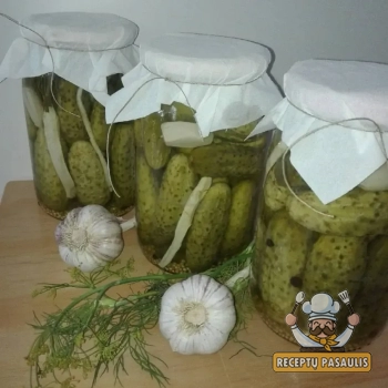 Labai skanūs marinuoti agurkai žiemai