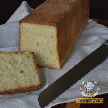 Naminis baltasis pyragas - duona, kepta duonkepėje