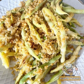 Bolivinės balandos su šparaginėmis pupelėmis