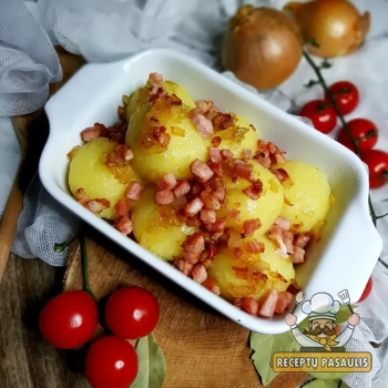 Šilkiniai virtų bulvių kukuliai su varške