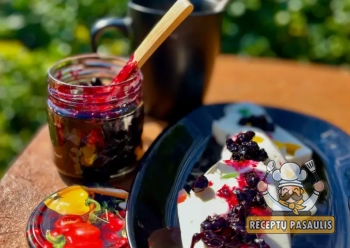 Juodųjų serbentų džemas su šokoladu