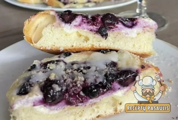 Purios brioche bandelės su mėlynėmis