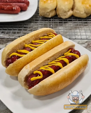 Mielinės hot dog bandelės