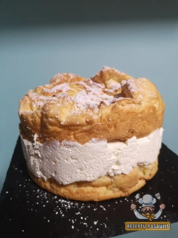 Tortas karpatka su grietinėlės ir maskarponės pertepimu