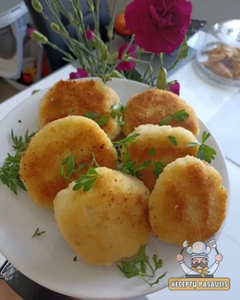 Virtų bulvių kotletai su silke