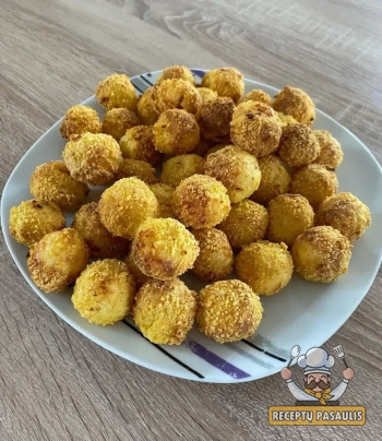 Bulvių kroketai kepti orkaitėje arba traškūs kamuoliukai džiūvėsėliuose