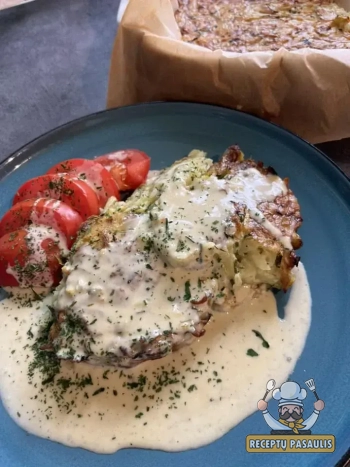 Minkštas cukinijų kugelis su sūriu