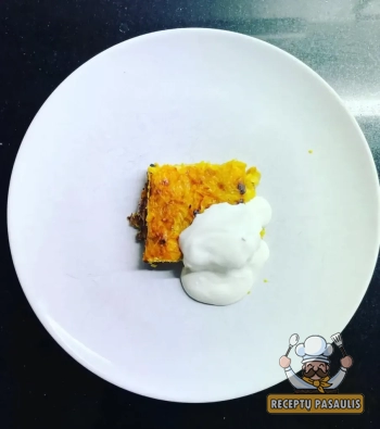 Paprastas bulvių kugelis su moliūgais