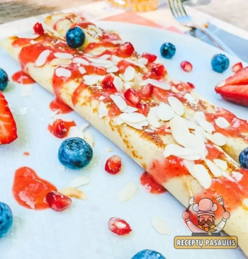 Lietiniai su karamele ir obuoliais