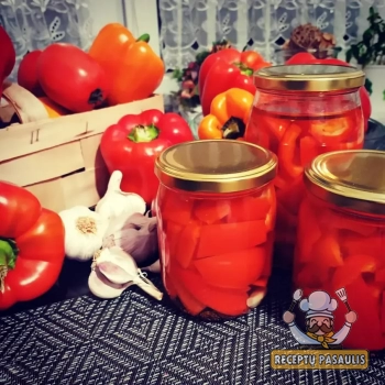 Su medumi marinuotos paprikos