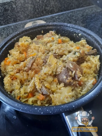 Plovas kitaip - su kiaulienos kepenėlėmis