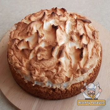 Varškės pyragas Angelo ašaros su uogiene