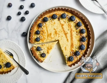 Citrininis pyragas su migdolų miltais ir kondensuotu pienu