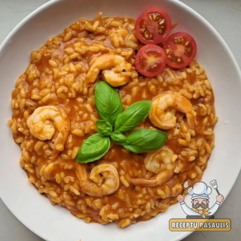 Rizotas su krevetėmis ir grybais