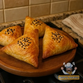 Samsa - Uzbekiški pyragėliai su mėsa