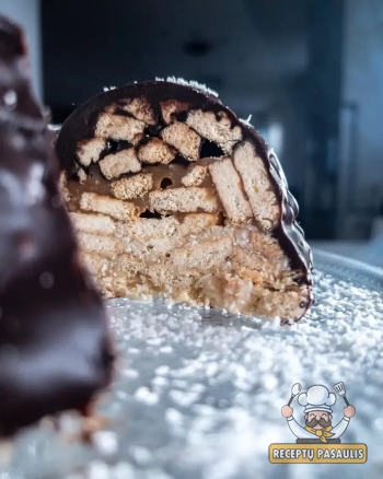 Keptas šokoladinis tinginys be kondensuoto pieno