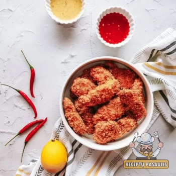 Traški vištiena su pasukomis ir miltais