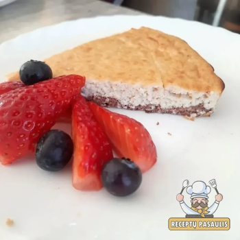 Varškės apkepas su rikota be glitimo, be pridėtinio cukraus