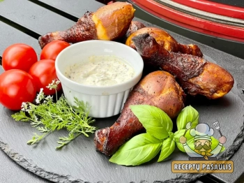 Vištienos blauzdelės su majonezo ir garstyčių marinatu